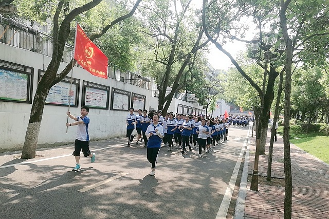 永州三中课间跑操展风采规范管理促提升