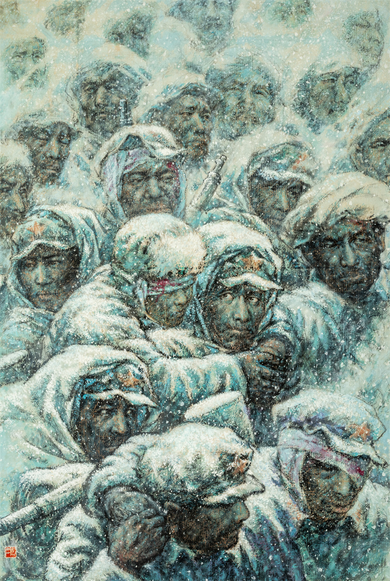 战友 水粉画  80X170 Cm 彭本人_副本.jpg