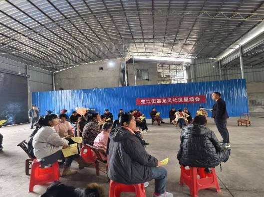 楚江街道龙凤社区：开展社保政策专题宣传活动