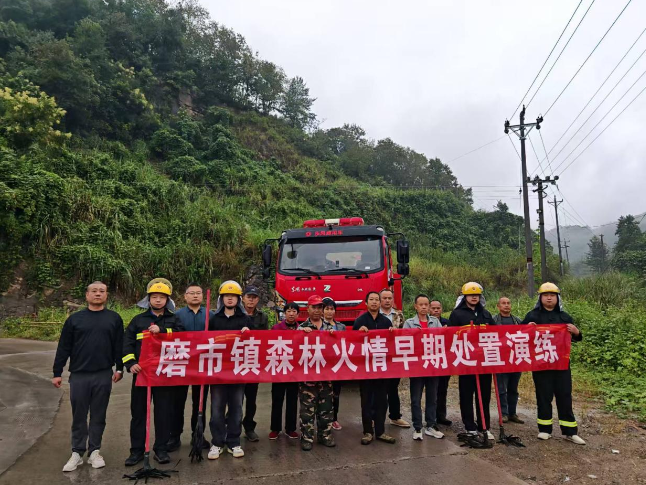 磨市镇：以训促战强本领 筑牢秋冬森林防火安全线