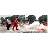 石门四中易家渡分校举行消防安全疏散演练活动