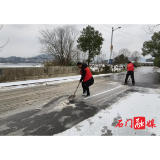 楚江街道龙凤社区:志愿者迎风出动除冰清雪暖民心