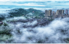桂阳文化园：云雾缭绕如缥缈的天宫