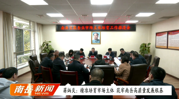 蒋炳炎：精准培育市场主体 筑牢南岳高质量发展根基