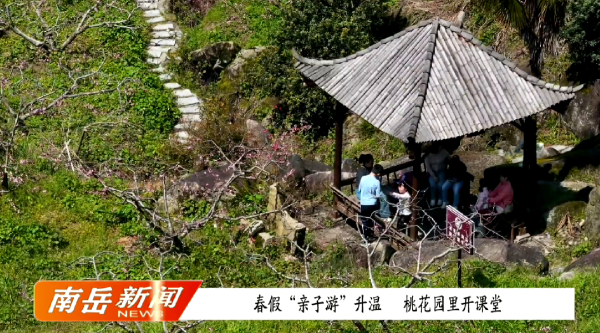 春假“亲子游”升温  桃花园里开课堂