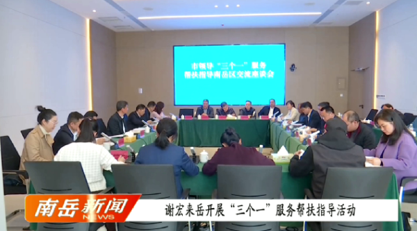谢宏来岳开展“三个一”服务帮扶指导活动