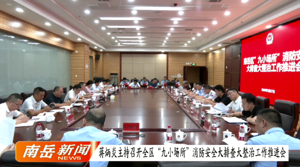 蒋炳炎主持召开全区“九小场所”消防安全大排查大整治工作推进会