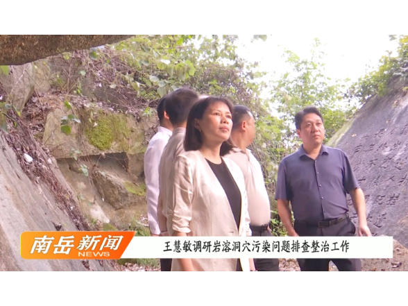 王慧敏调研岩溶洞穴污染问题排查整治工作