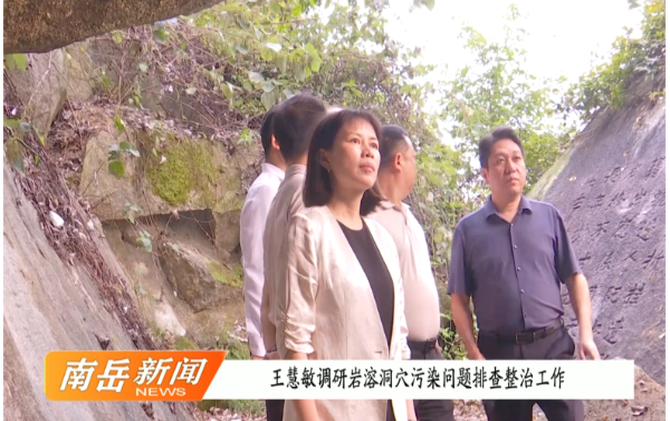 王慧敏调研岩溶洞穴污染问题排查整治工作