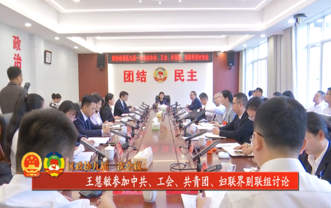 区政协九届一次会议 | 王慧敏参加中共、工会、共青团、妇联界别联组讨论
