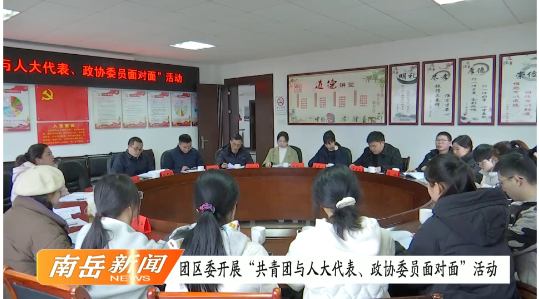 团区委开展“共青团与人大代表、政协委员面对面”活动