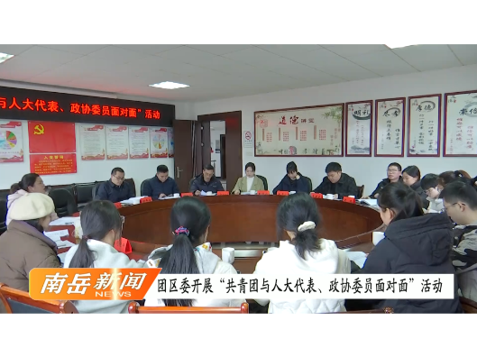 团区委开展“共青团与人大代表、政协委员面对面”活动