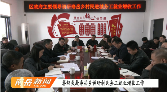 蒋炳炎赴寿岳乡调研村民务工就业增收工作