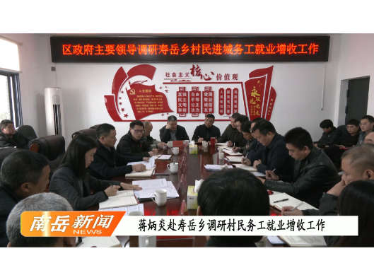 蒋炳炎赴寿岳乡调研村民务工就业增收工作