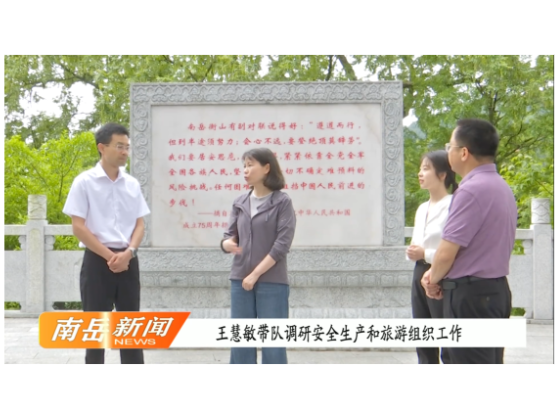 王慧敏带队调研安全生产和旅游组织工作