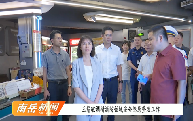 王慧敏调研消防领域安全隐患整改工作
