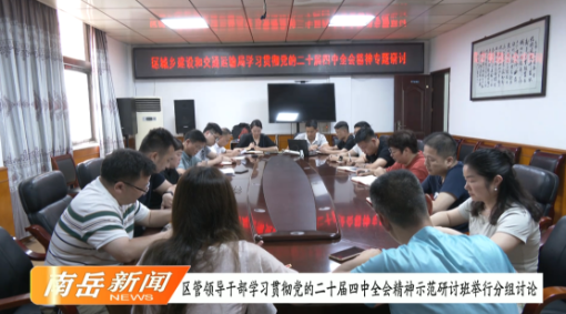 区管领导干部学习贯彻党的二十届四中全会精神示范研讨班举行分组讨论