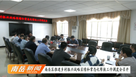 南岳区推进乡村振兴战略实绩和常态化帮扶工作调度会召开