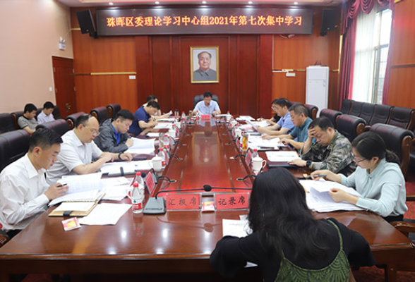 珠晖区委理论学习中心组举行2021年第七次集中学习