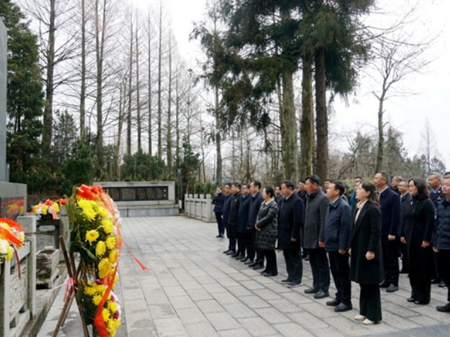 吴俞萍带队到贺龙公园开展春节祭拜活动