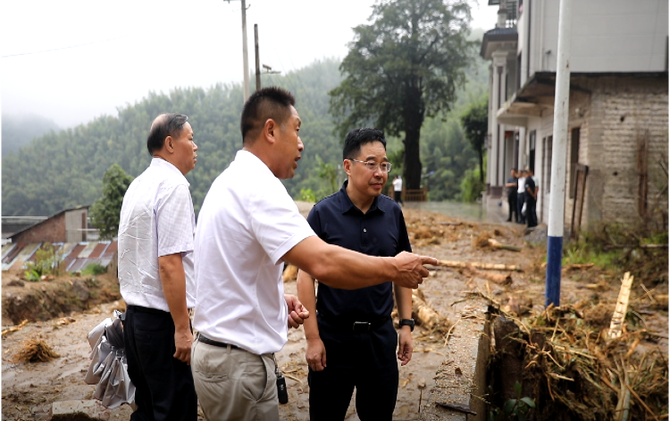 罗卫华到洋泉镇、塔山瑶族乡调研抢险救灾工作