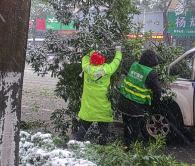 常宁城管：战严寒除冰扫雪 保安全情暖民心