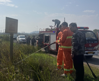 水口山镇开展清明节前森林防灭火实战演练