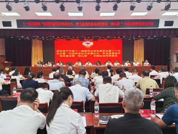 【视频】十一届市政协“促进民营经济发展壮大，争当县域经济高质量发展‘领头雁’”专题议政性常委会会议召开