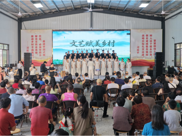 衡阳市奥运年华合唱团走进我市人大代表引领乡村振兴实践基地