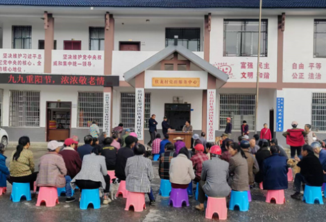 龙潭河镇伏龙村：情暖重阳敬桑榆 政策服务进民心