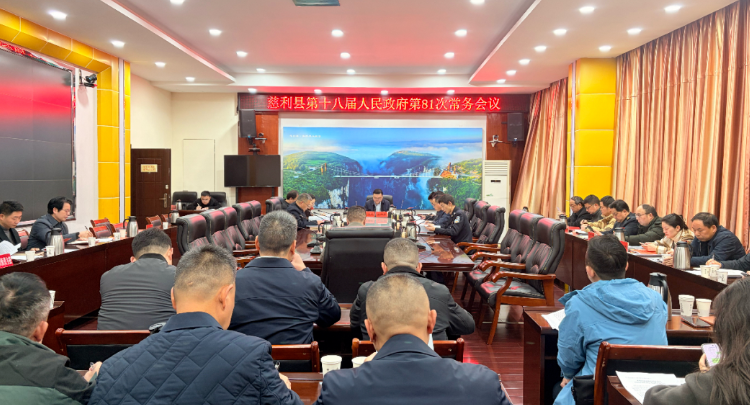 慈利县第十八届人民政府第81次常务会议召开