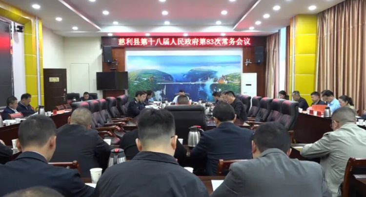 慈利县第十八届人民政府第83次常务会议召开