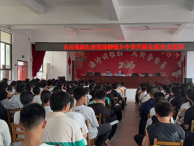 杨柳铺乡中学：安全讲座进校园，护航少年成长路