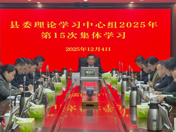 沅陵县委理论学习中心组举行2025年第15次集体学习