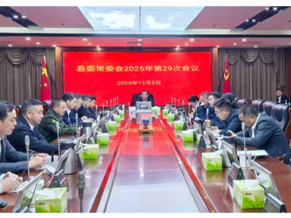 刘向阳主持召开县委常委会2025年第29次会议
