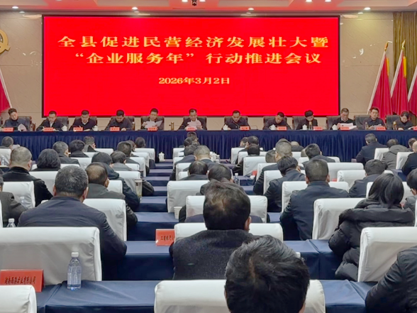 全县促进民营经济发展壮大暨 “企业服务年”行动推进会召开