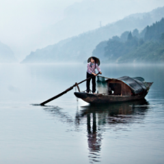 【旅发大会进行时】山水明溪口——船在水中走  人在画中游