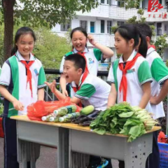 沅陵县凤鸣学校开展蔬菜义卖活动