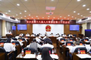 安乡县第十八届人大常委会第三十次会议第二次全体会议召开