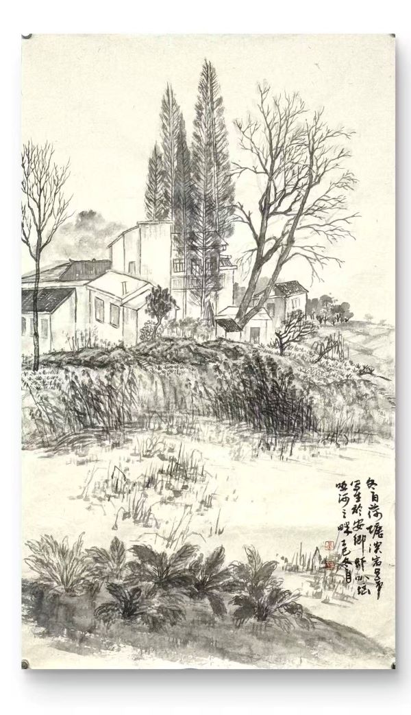 4.李世平：冬日荷塘—虾趴垴哑河之畔（水墨写生）.jpg