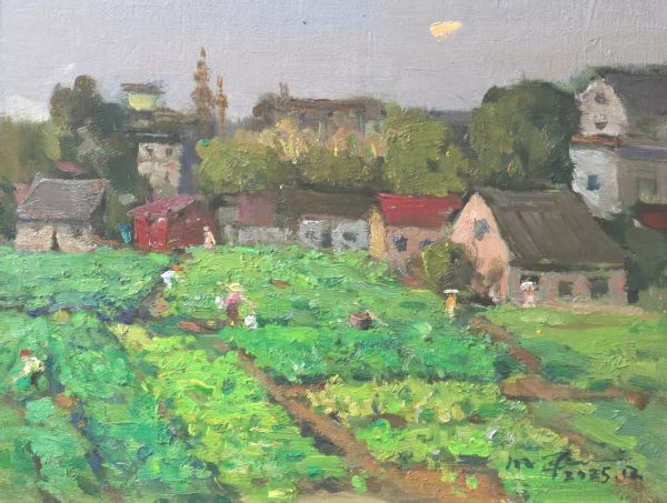 8.陈小平：《农家菜园》（油画）.jpg