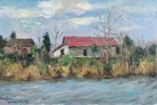 7.崔建湘：《虾趴垴哑河》（油画）.jpg