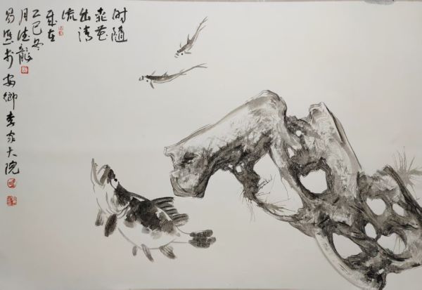 2.易凭、朱德龙：《时隨桃花出清流》（中国画）.jpg