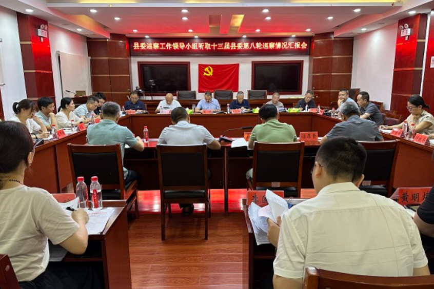 安乡县委巡察工作领导小组听取十三届  县委第八轮巡察情况汇报
