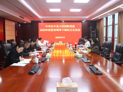中共安乡县人民法院党组召开2025年度党员领导干部民主生活会