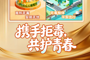  “医食住行”，护航青春（防范青少年药物滥用海报）