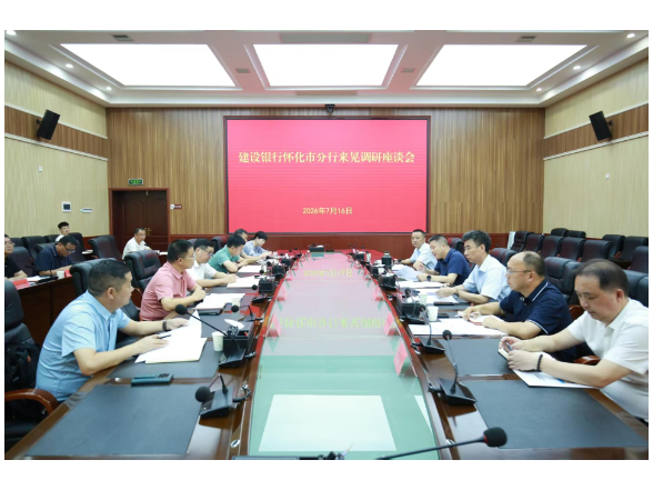 建设银行怀化市分行来晃调研座谈会召开