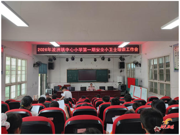 波洲镇中心小学开展安全小卫士专题培训