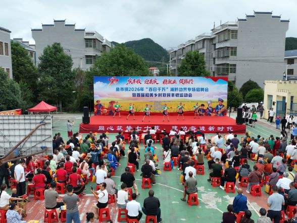鱼市镇举办专场招聘会暨首届和美乡村农民丰收运动会