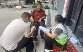 扶罗镇开展第六次中国城乡老年人生活状况入户抽样调查暨“双节”关爱走访
